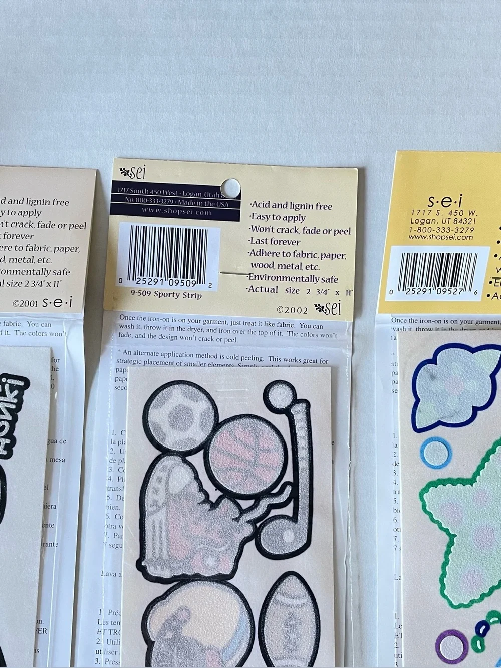 NEW Lot of 10 Vintage Early 2000s Iron-Ons Y2K SEI Basics Crafting Sewing Kid